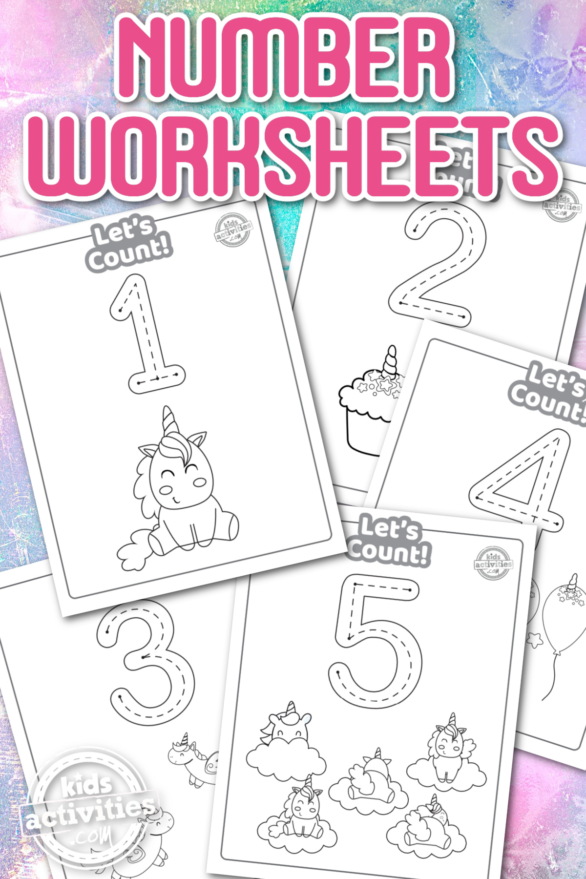 Unicorn number worksheets for preschool - Kids Activities Blog pinterest