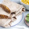 easy beef burritos on plate