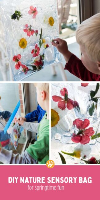 Sensory bags are easy and fast to make, gives the kids something to explore, and they